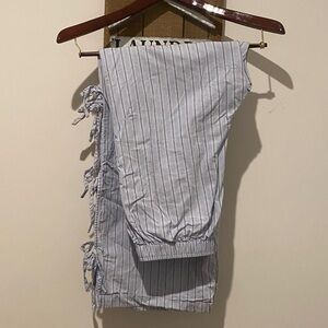 Wild Fable Blue Striped Joggers with Side Ties